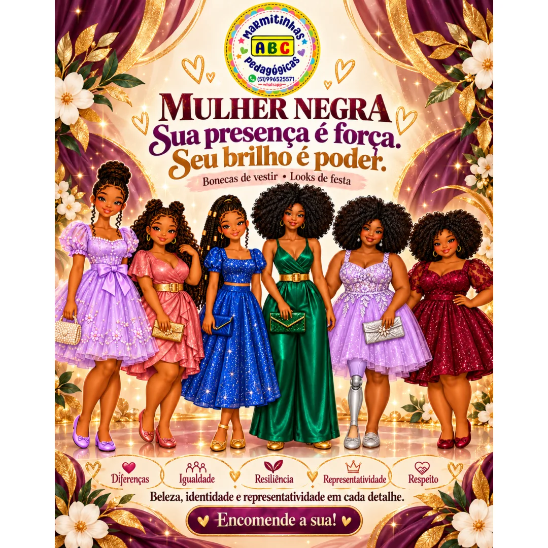 Consciência Negra e Empoderamento - Bonecas para Vestir - Educação Infantil - PDF