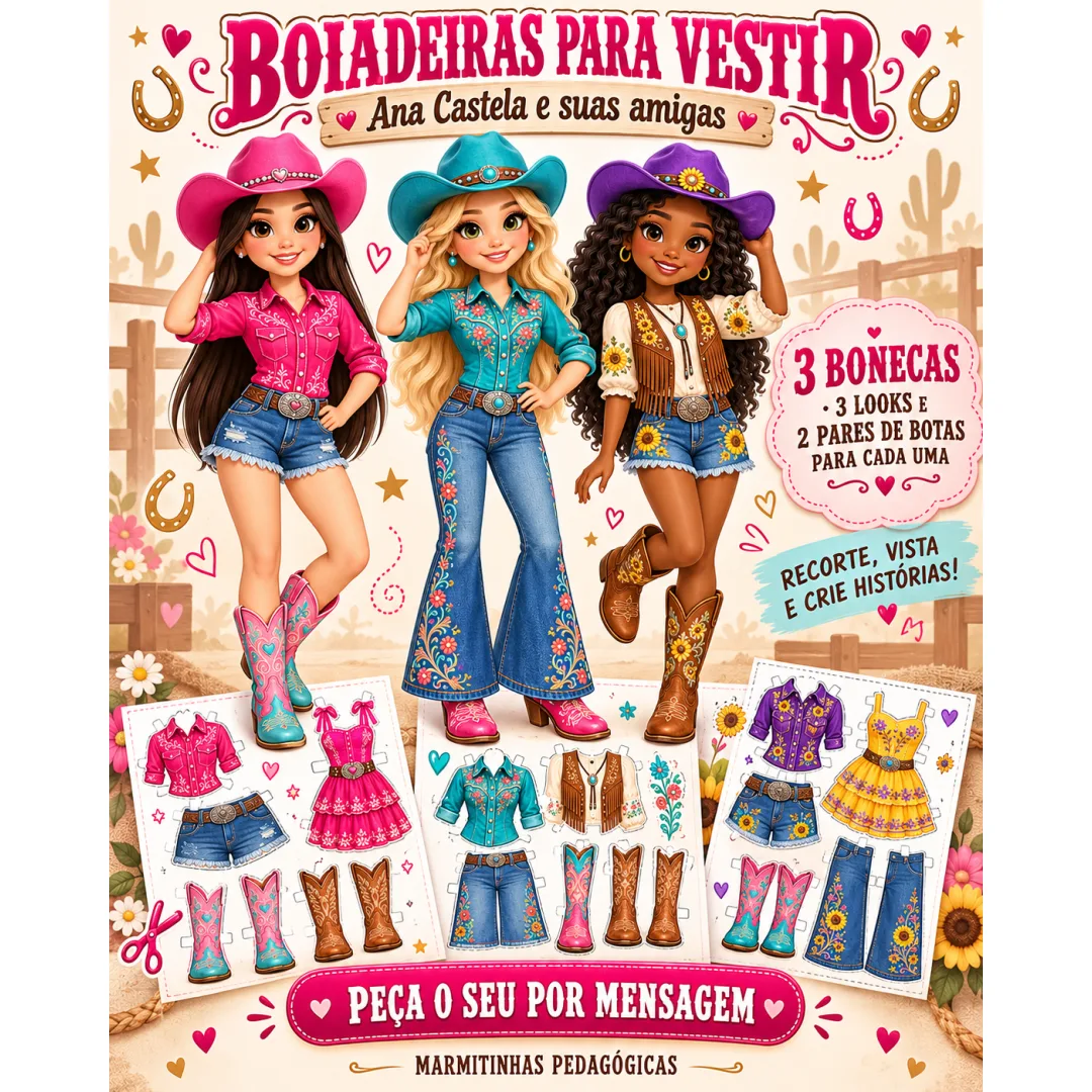 Bonecas de Vestir Ana Castela - PDF para Educação Infantil