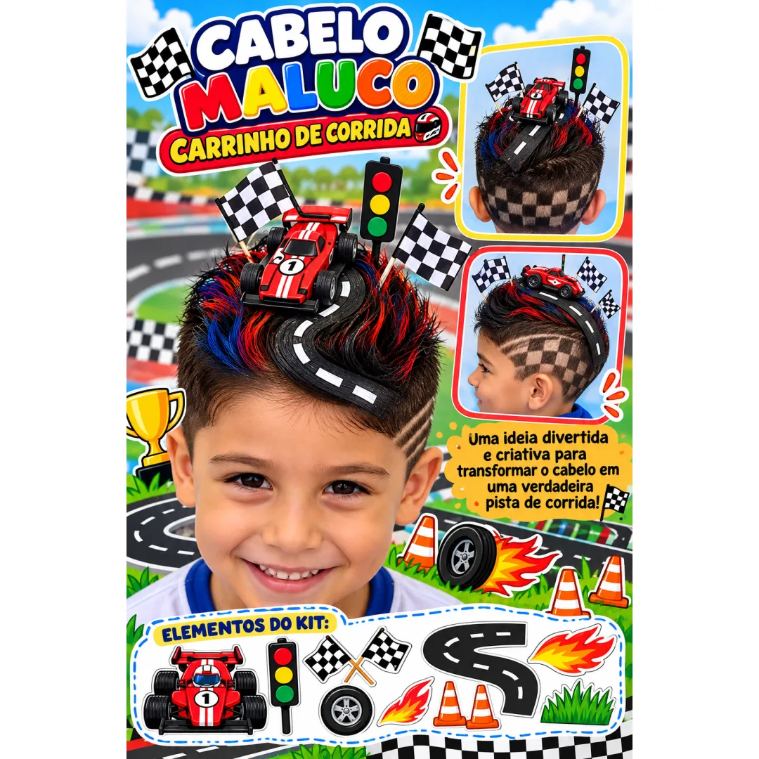 Cabelo Maluco - Atividades de Coordenação Motora - PDF Educação Infantil Fundamental "6 páginas"s
