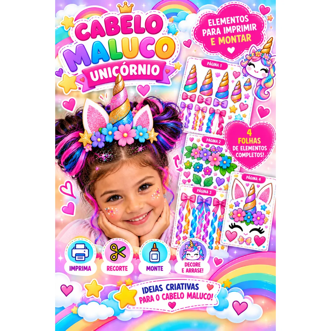 Cabelo Maluco Unicórnio - Educação Infantil e Fundamental - PDF
