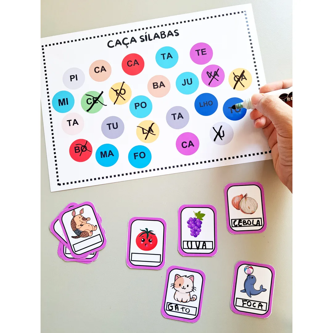 Caça-sílabas – Atividade de Alfabetização em PDF