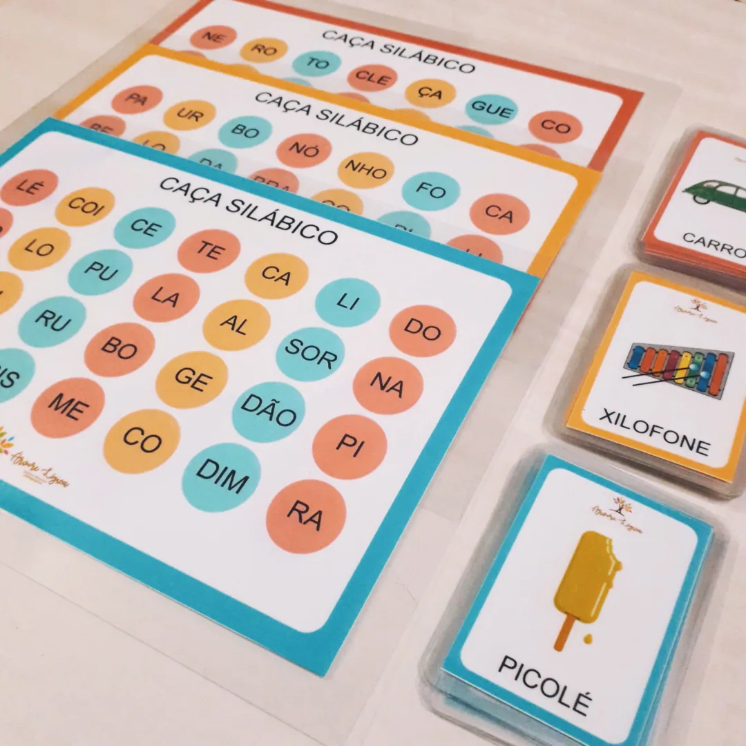 Caça Silábico - Kit com 3 Jogos - Arquivo em PDF