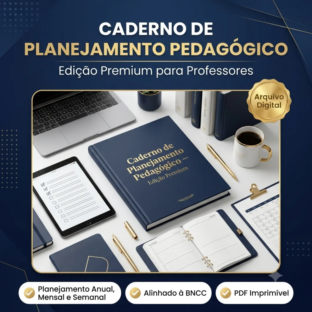 Caderno de Planejamento Pedagógico Premium | Planner do Professor 2026 | BNCC | PDF Imprimível