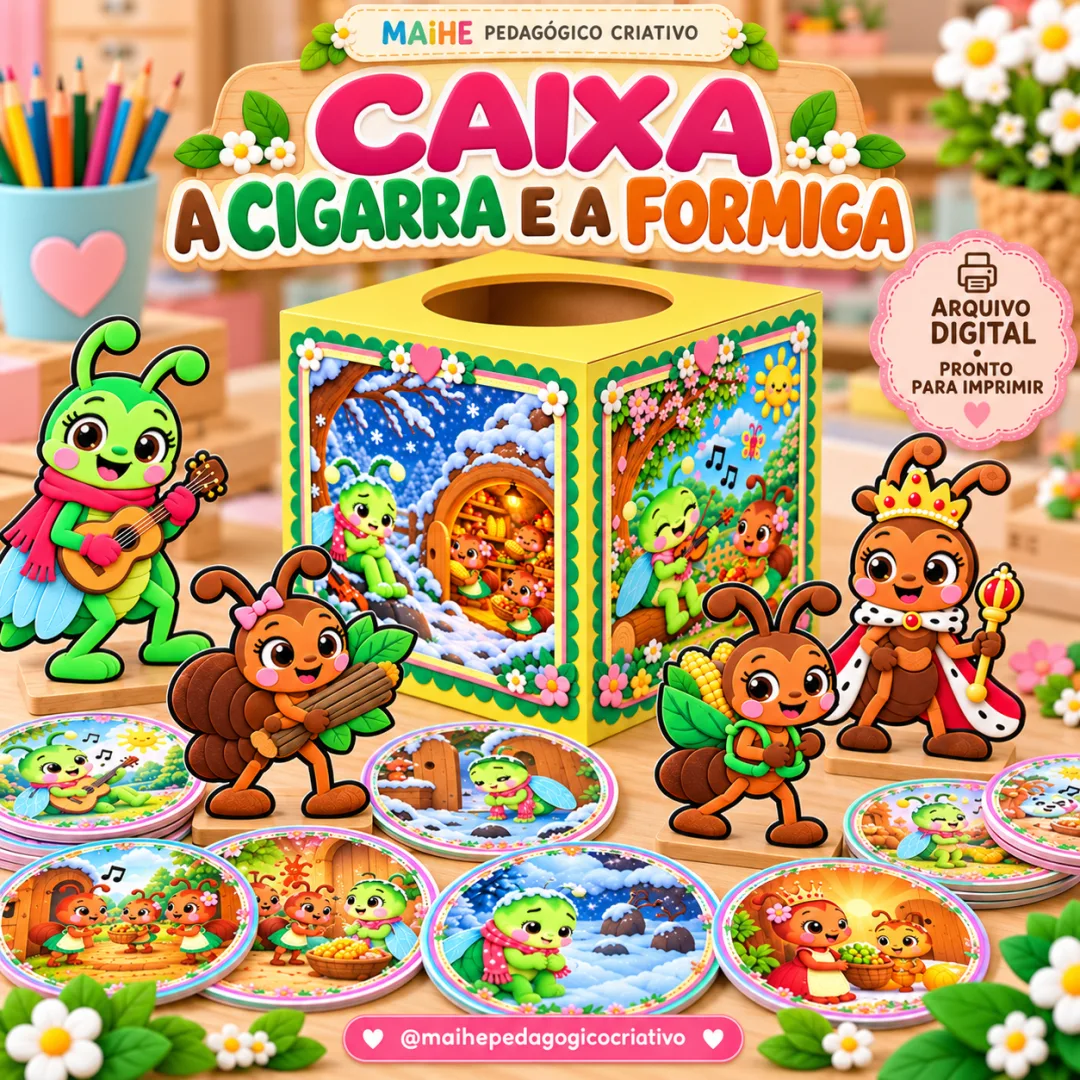 Caixa A Cigarra E A Formiga -Jogo - Educação Infantil - Arquivo Digital