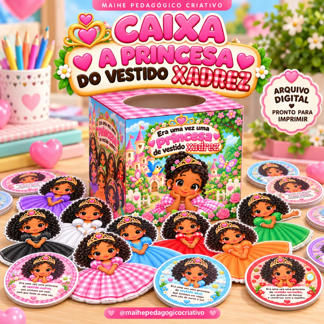 Caixa A Princesa Do Vestido Xadrez - Educação Infantil - Arquivo Digital