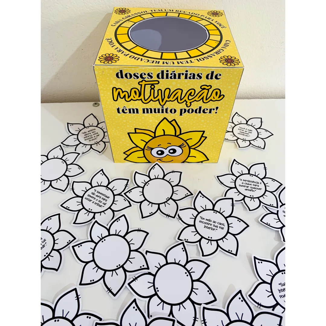 Caixa com Cartões Motivacionais – Setembro Amarelo