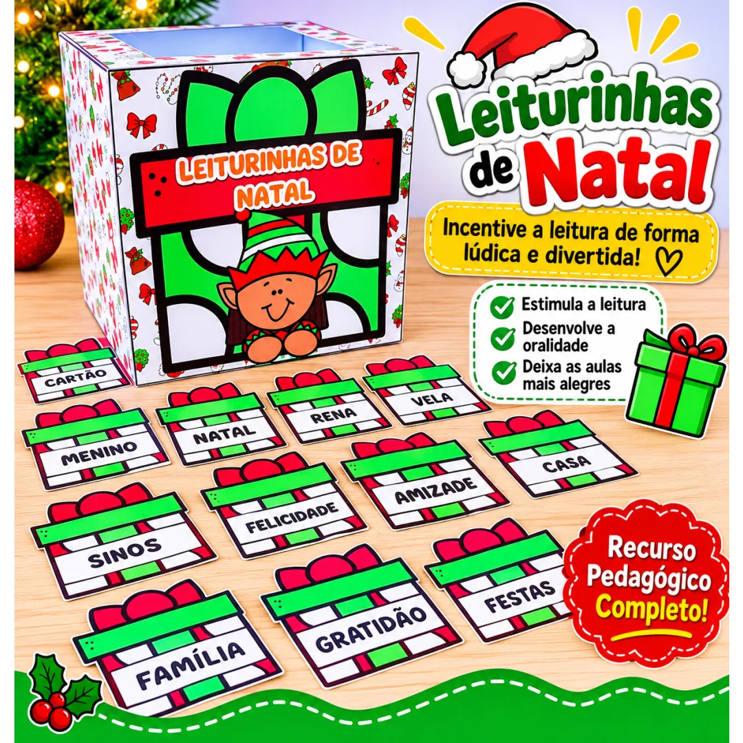 Jogo - Caixa de Leiturinhas de natal . Ensino fundamental