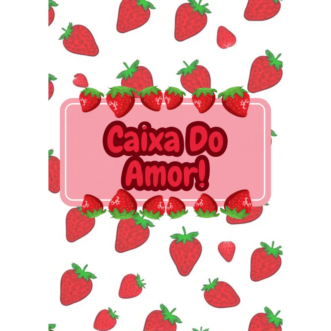 Caixa do Amor Morango da Motivação — Pronto para Imprimir