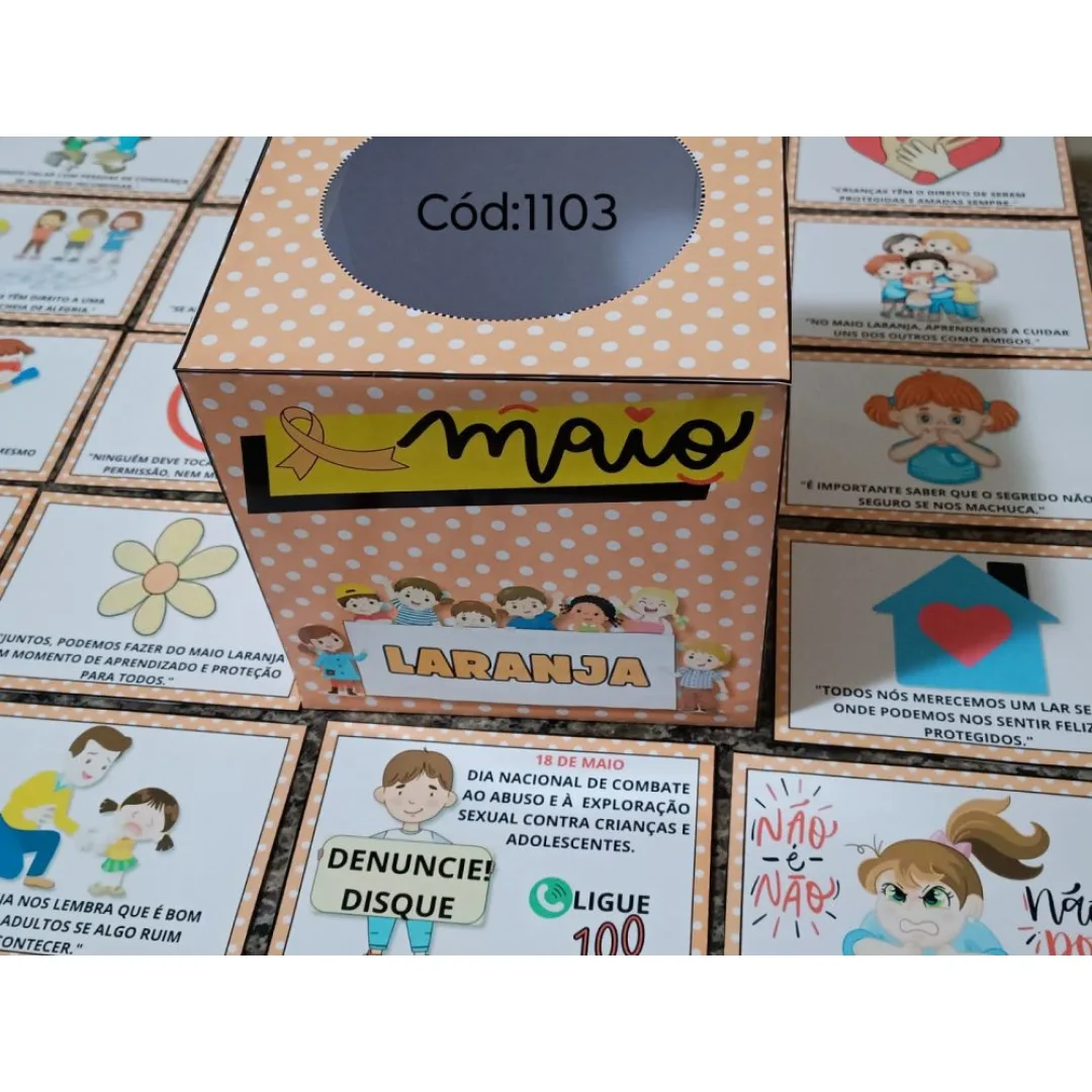 Caixa Maio Laranja — Pronto para Imprimir