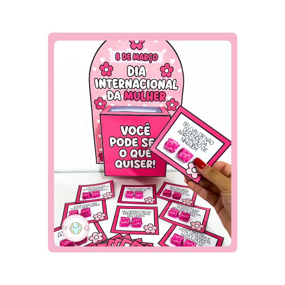 CAIXA MOTIVACIONAL DIA DA MULHER