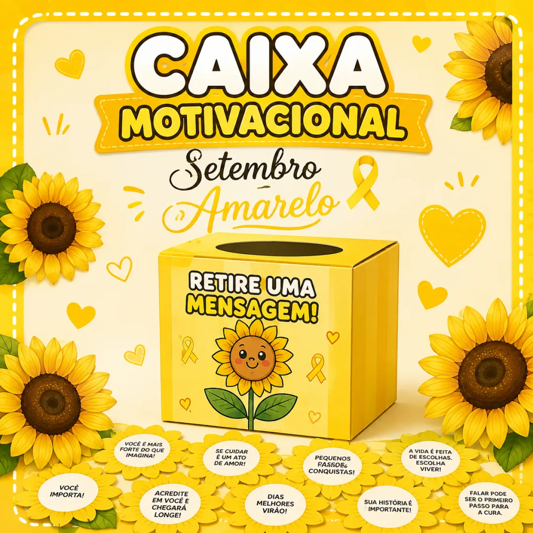 Caixa Motivacional Setembro Amarelo