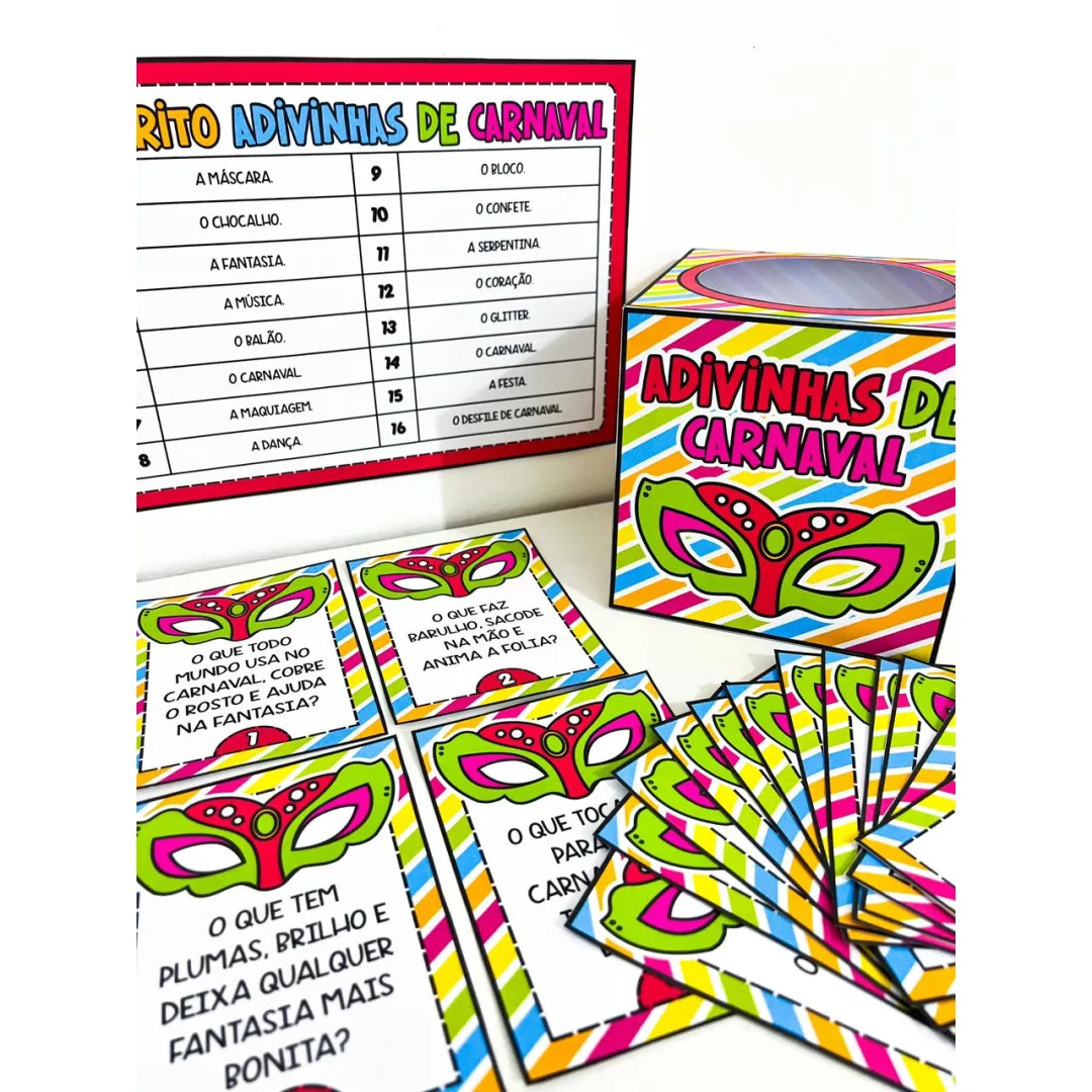 CAIXA PEDAGÓGICA: ADVINHAS DE CARNAVAL