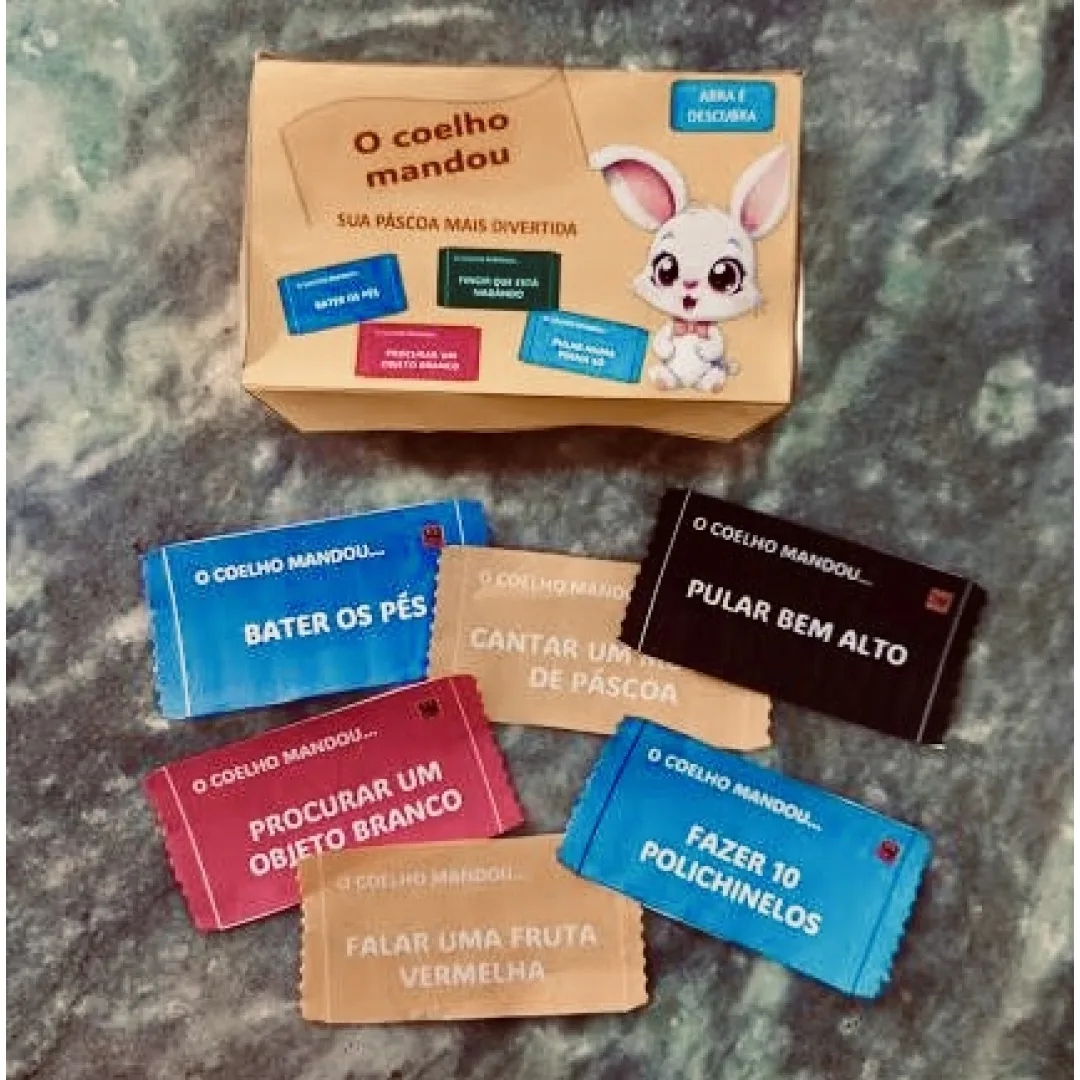 CAIXA PEDAGÓGICA / CAIXA DE BOMBONS: O COELHO MANDOU