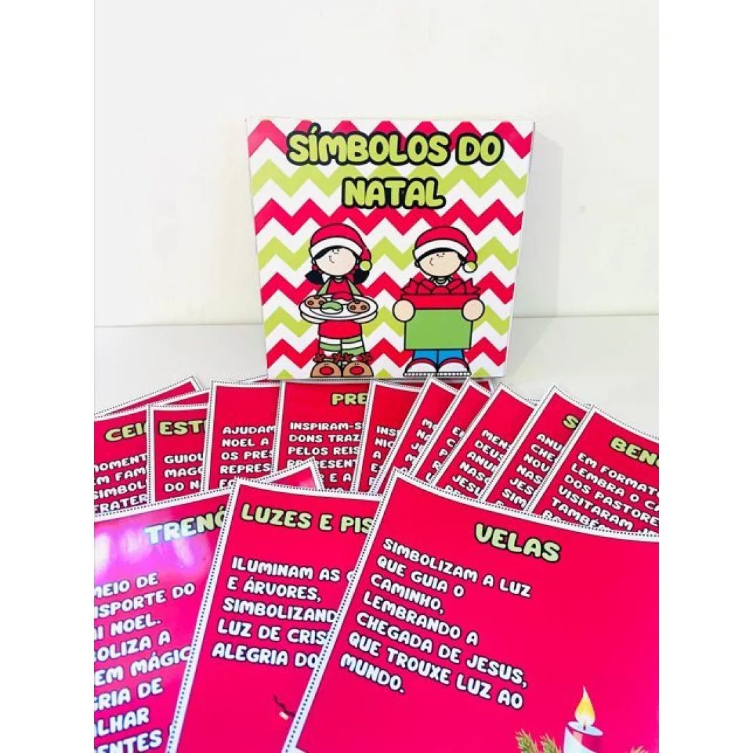 Caixa Símbolos do Natal – 14 Fichas Educativas para Sala de Aula