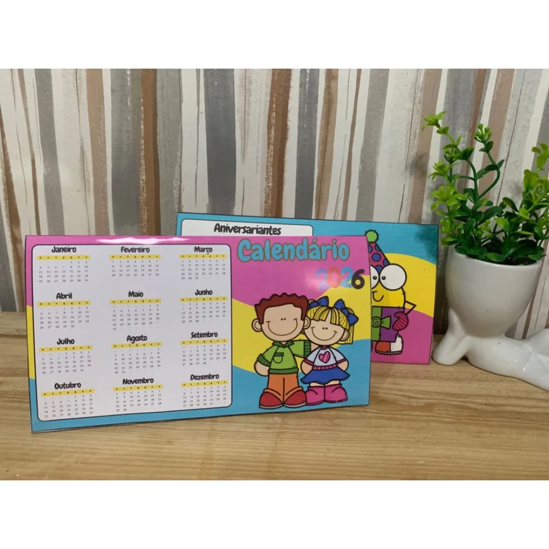 Calendário de Mesa — Pronto para Imprimir