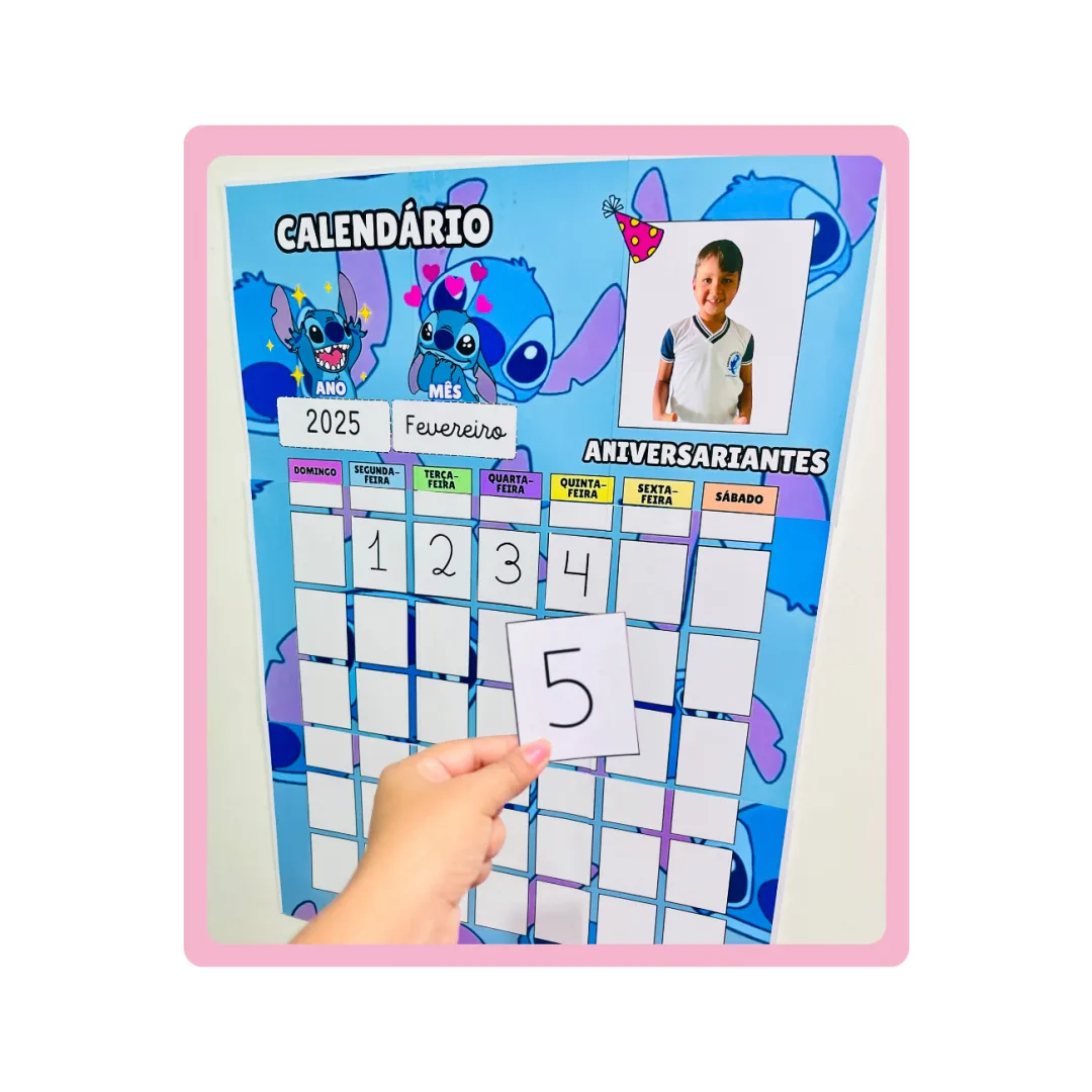 CALENDÁRIO DE PAREDE DO STICH