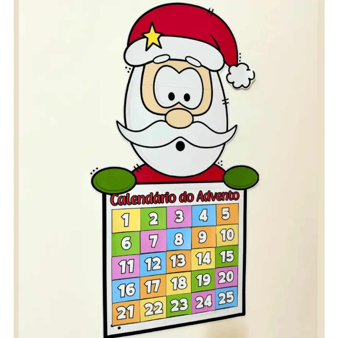 Calendário do Advento Papai Noel PDF Educação Infantil