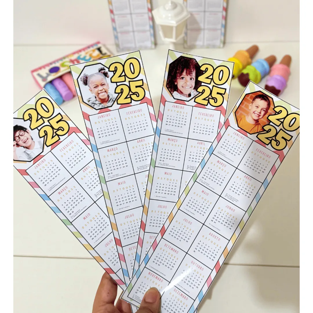 Calendário Marca Páginas 2025