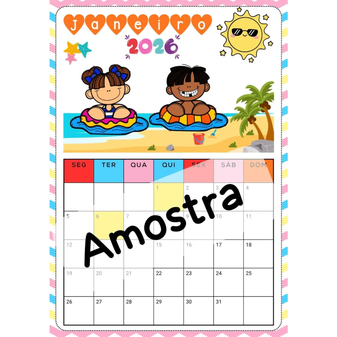 Calendário Mensal — Pronto para Imprimir