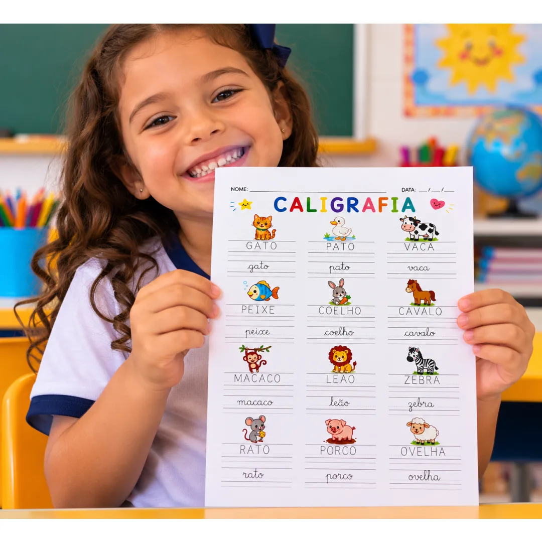 Caligrafia Palavras para Alfabetização – Atividades de Escrita para Imprimir