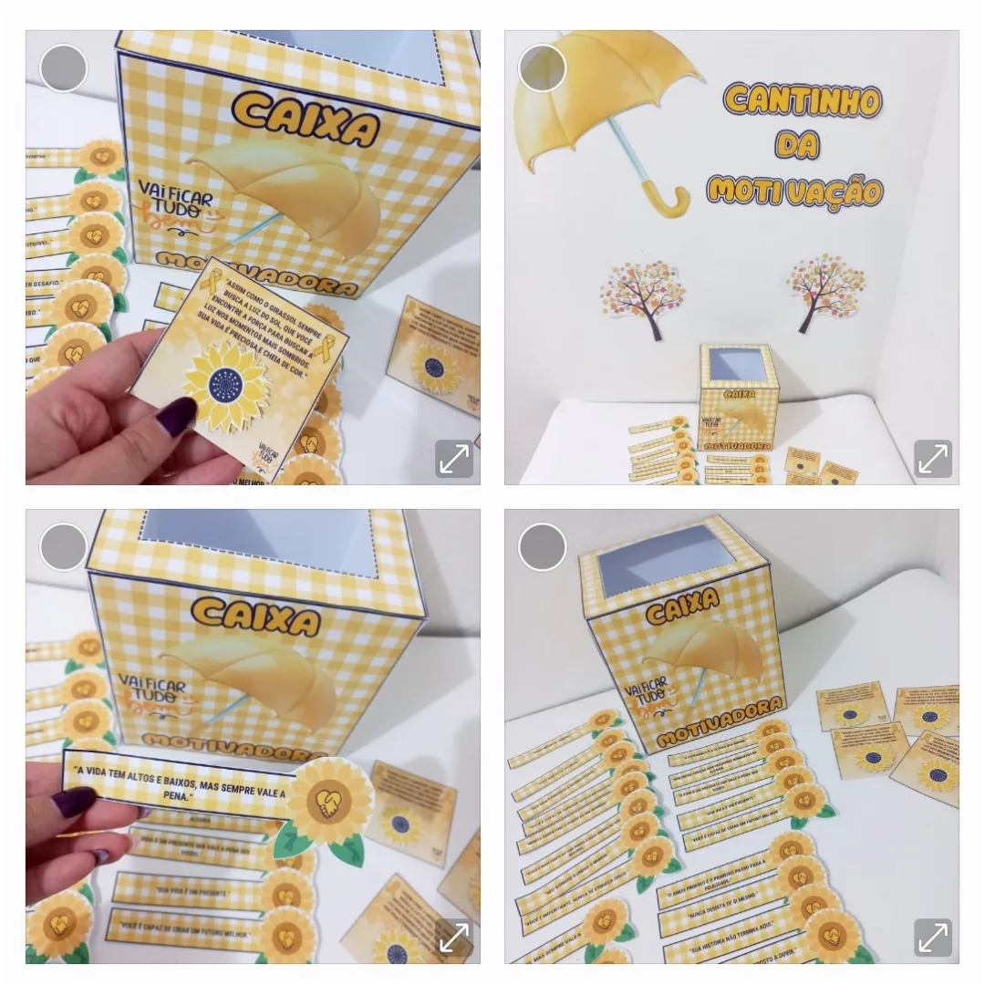 CANTINHO DA MOTIVAÇÃO / CAIXA DA MOTIVAÇÃO:  SETEMBRO AMARELO 💛
