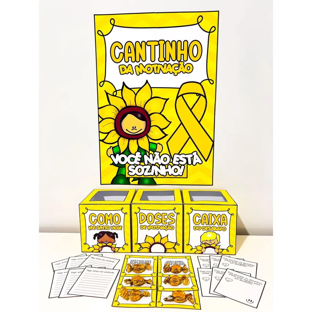 🌈Cantinho da Motivação – Setembro Amarelo  💰7,00 ✅Um recurso especial para criar um espaço de acolhimento, escuta e va