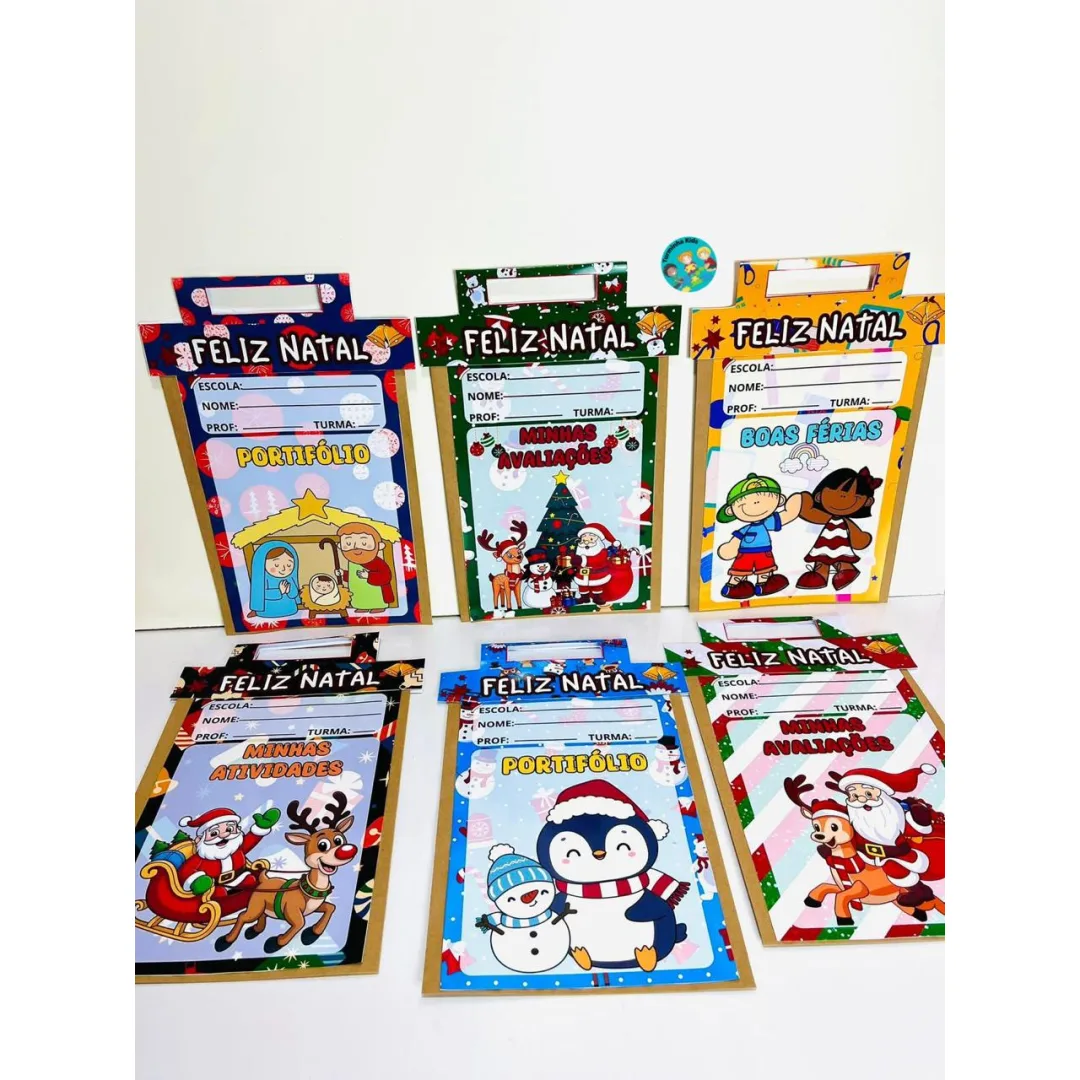 🌈Capa de Avaliações* _ Especial de natal _ 📘 Deixe suas avaliações ainda mais organizadas e encantadoras! Com o Kit Ca
