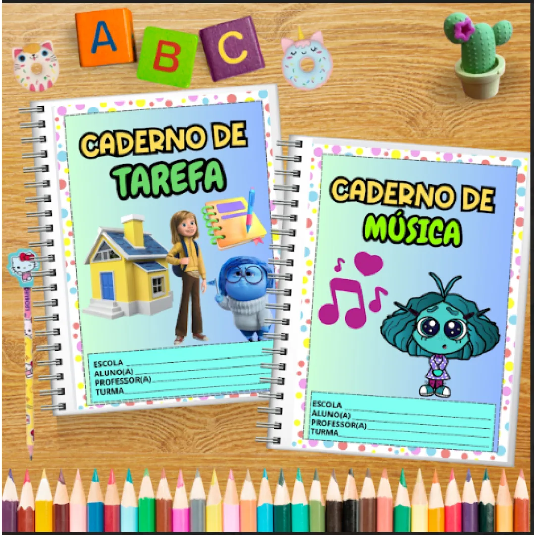 CAPA DE CADERNO - DIVERTIDAMENTE