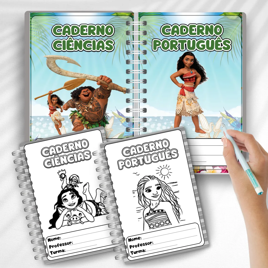 CAPA DE CADERNO - MOANA