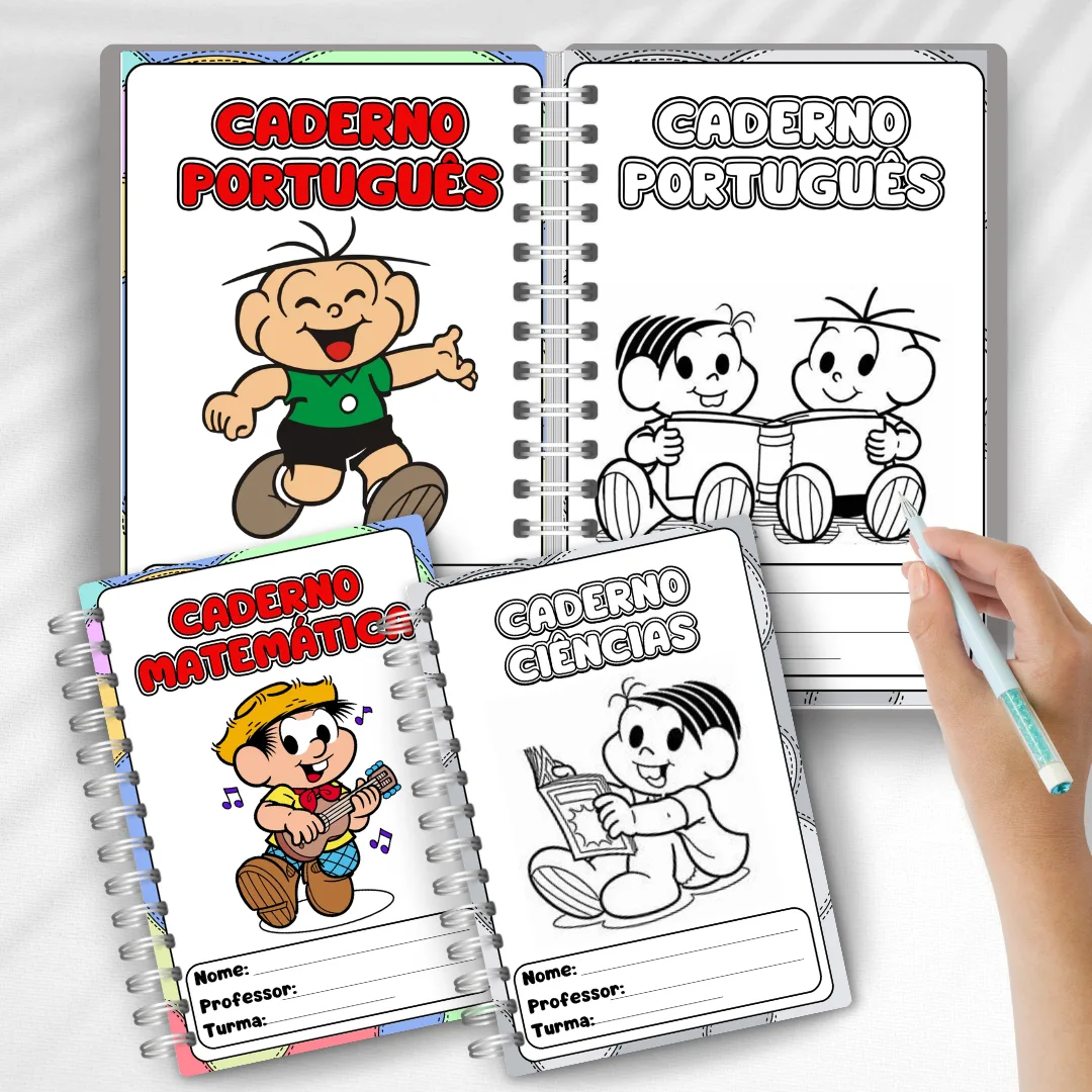CAPA DE CADERNO  - TURMA DA MÔNICA