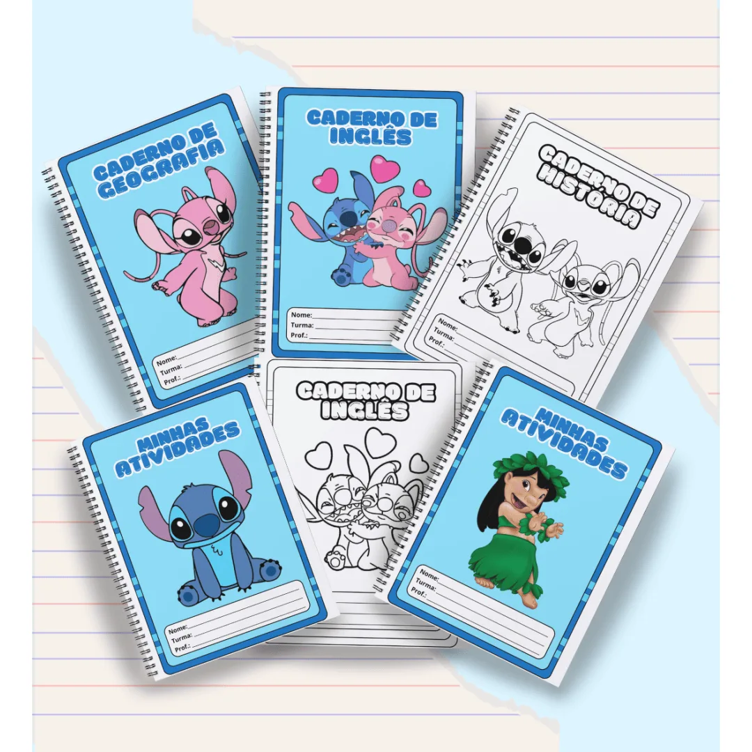 Capas para Caderno - Stitch