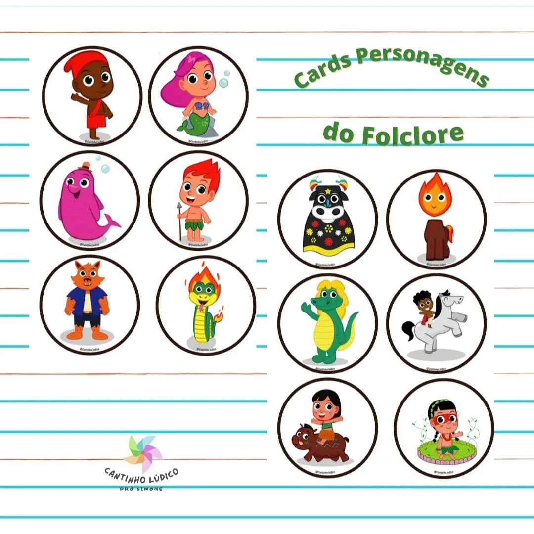 CARDS PERSONAGENS DO FOLCLORE 