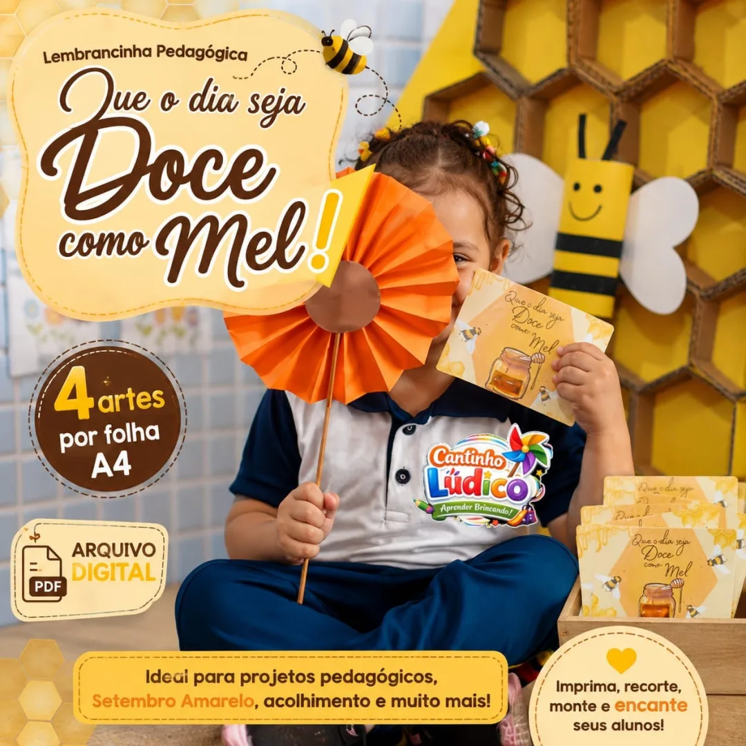 Cards 'Que seu dia seja doce' - Lembrancinhas -🍯 