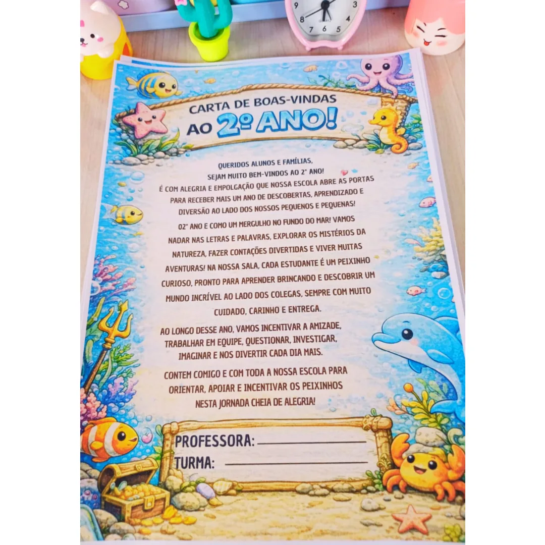 CARTA DE BOAS-VINDAS ÀS FAMÍLIAS PARA O 2º ANO