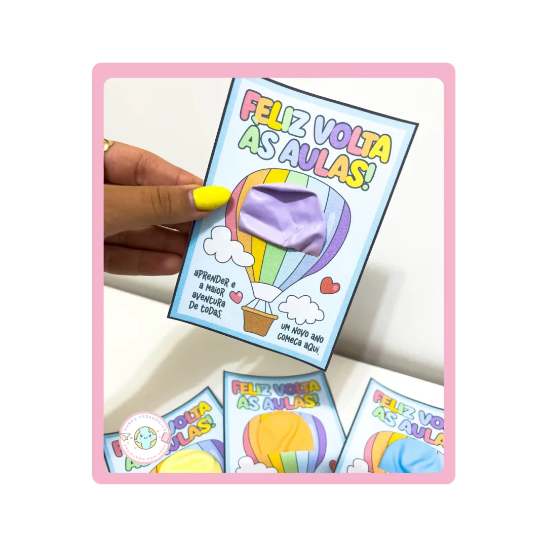 CARTÃO BALÃO VOLTA ÀS AULAS - PDF