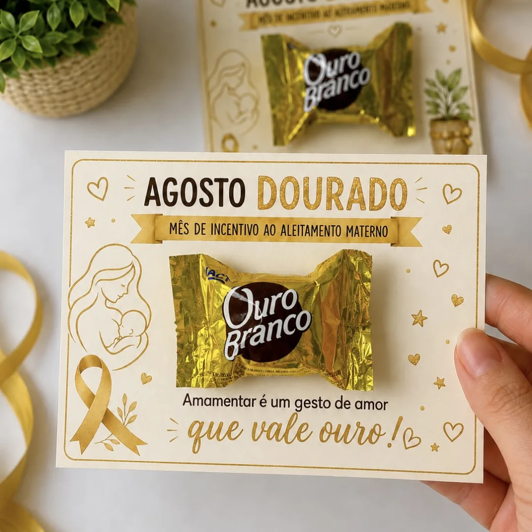 Cartão Agosto Dourado