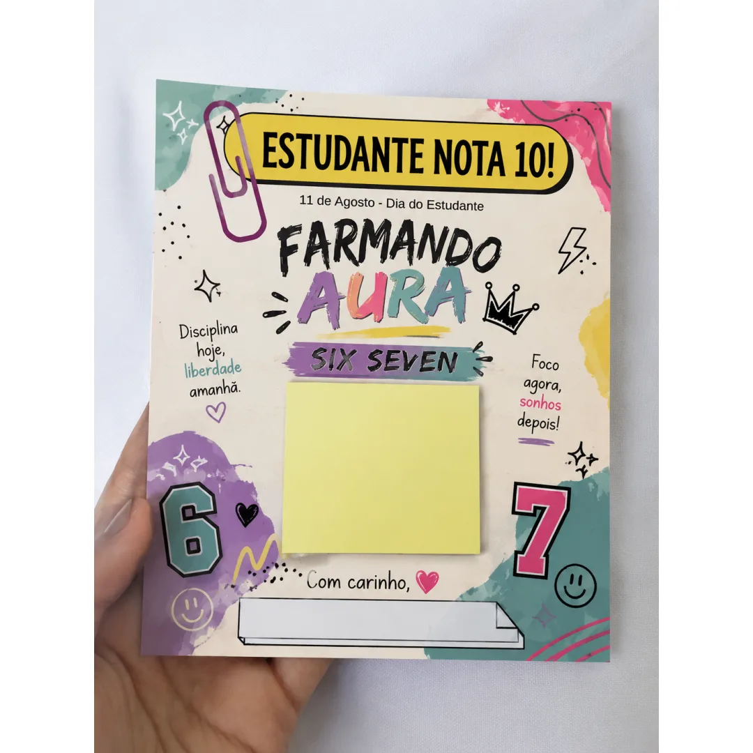 Cartão Dia do Estudante Nota 10