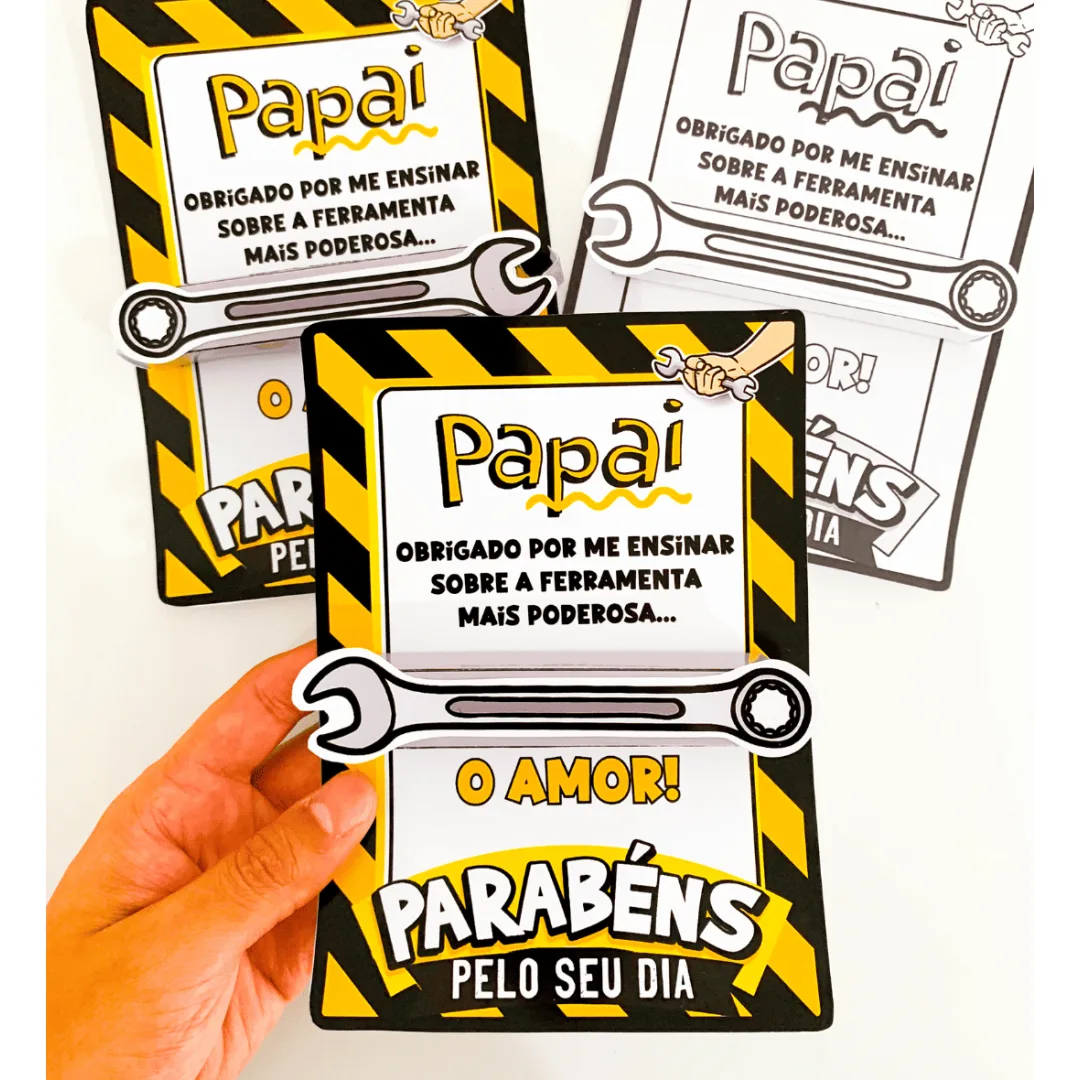 Cartão Dia dos Pais: Ferramenta
