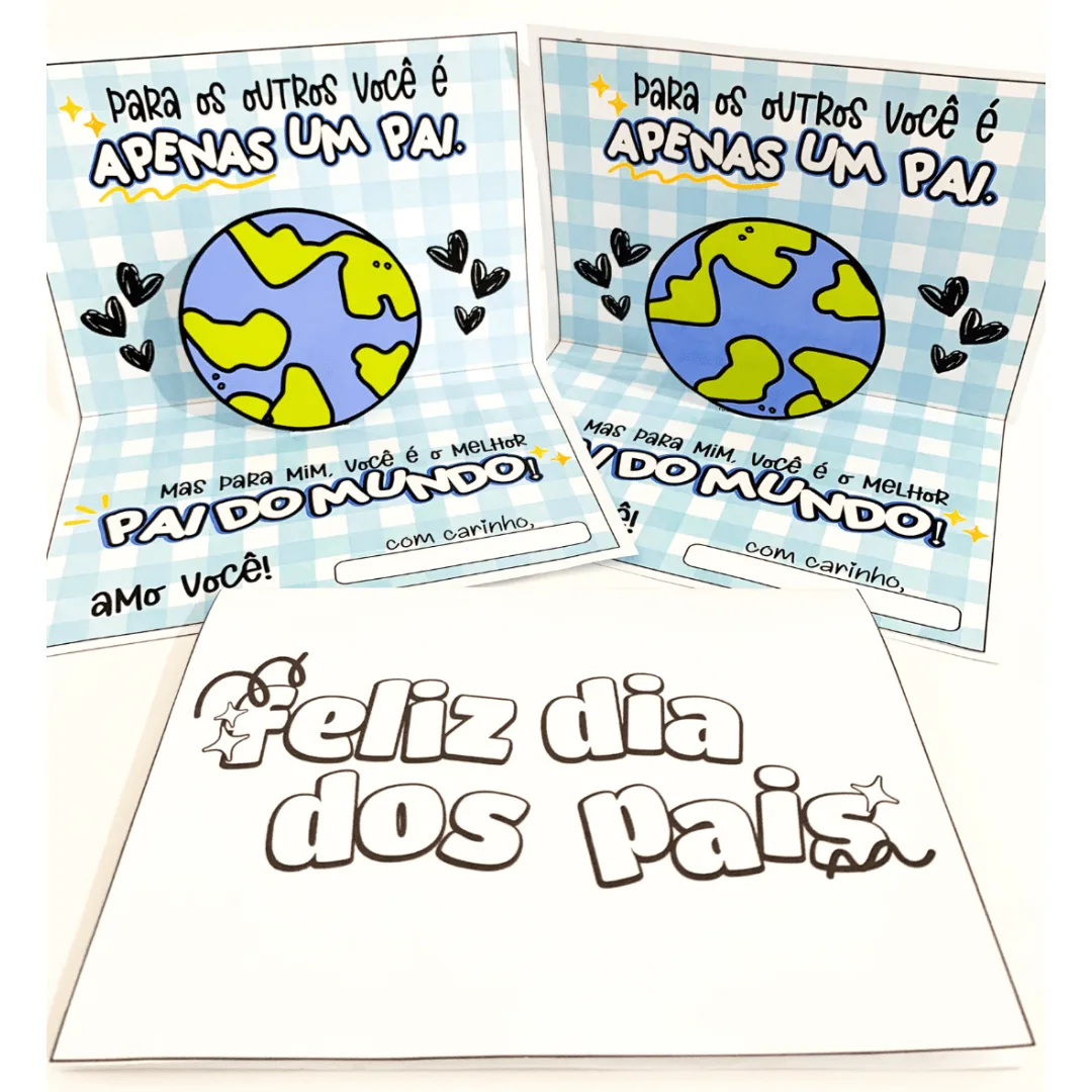 Cartão Dia dos Pais: Melhor Pai do Mundo