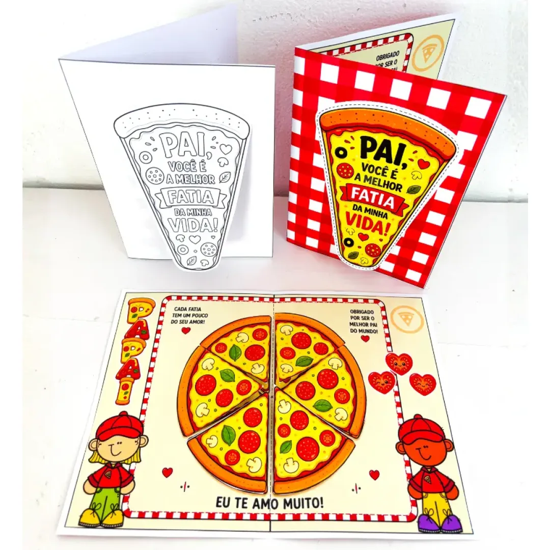 Cartão Dia dos Pais - Pizza