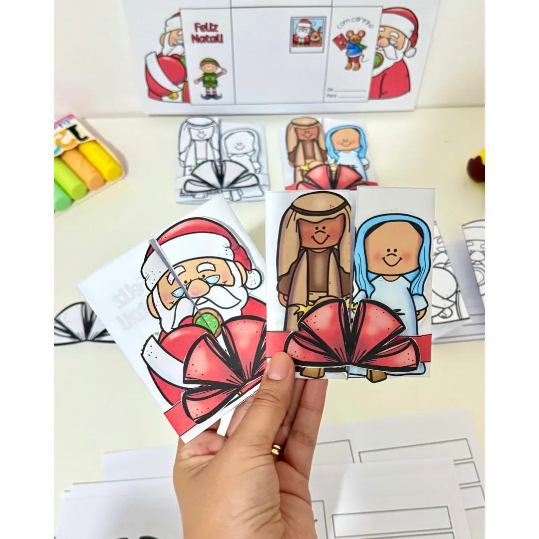 Cartão Interativo de Natal — 12 Opções para Educação Infantil em PDF