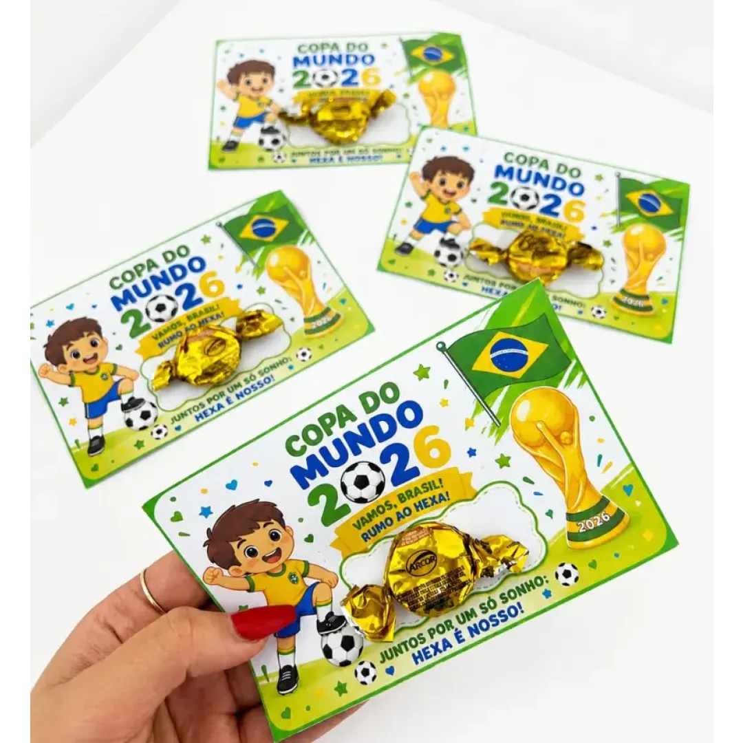 Cartão Lembrancinha - Copa do Mundo