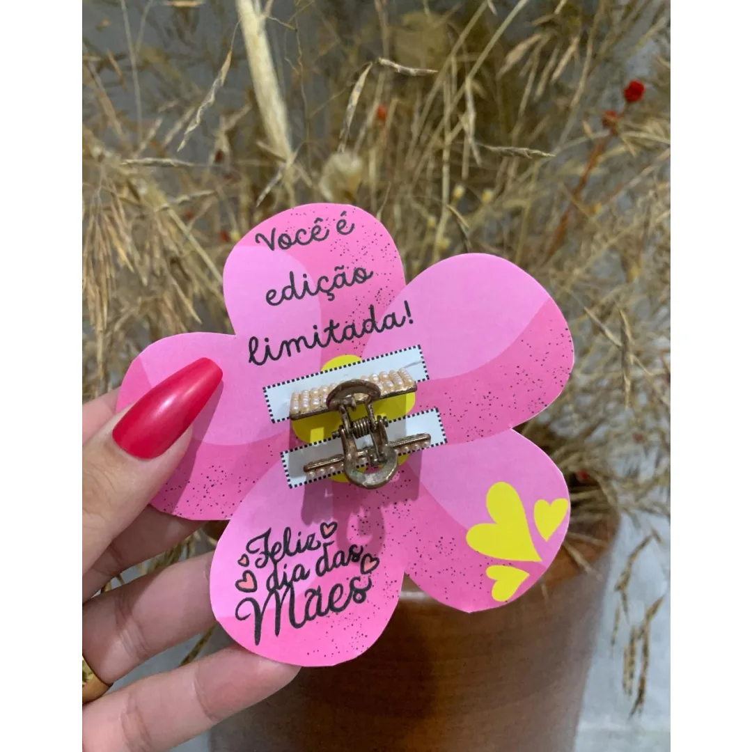 Cartão Presilha Dia das Mães — Pronto para Imprimir