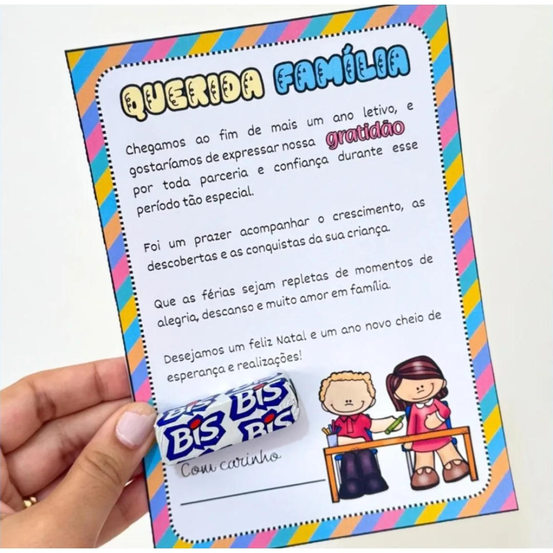 CARTÃO "QUERIDA FAMÍLIA" - EDITÁVEL