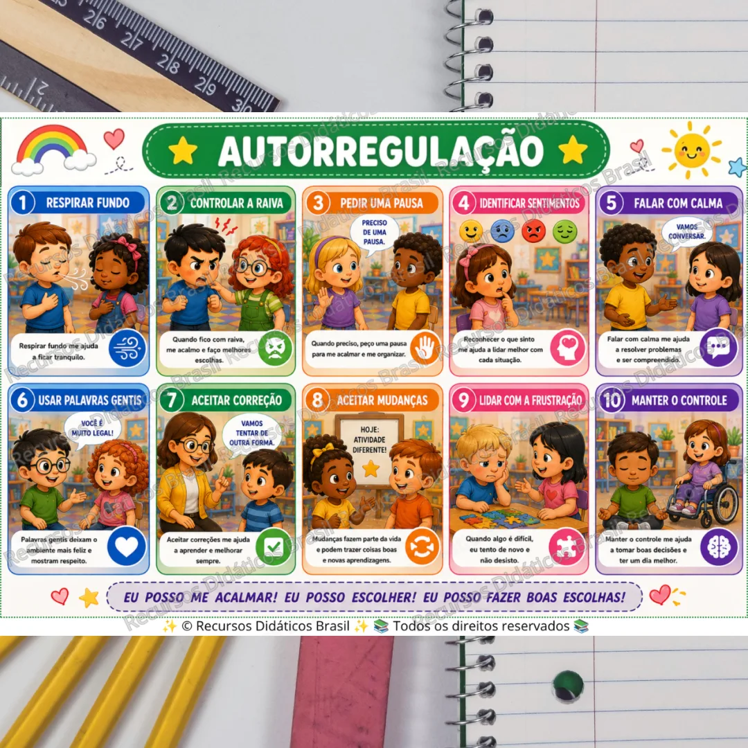 Cartaz Autorregulação Educação Infantil e Ensino Fundamental PDF