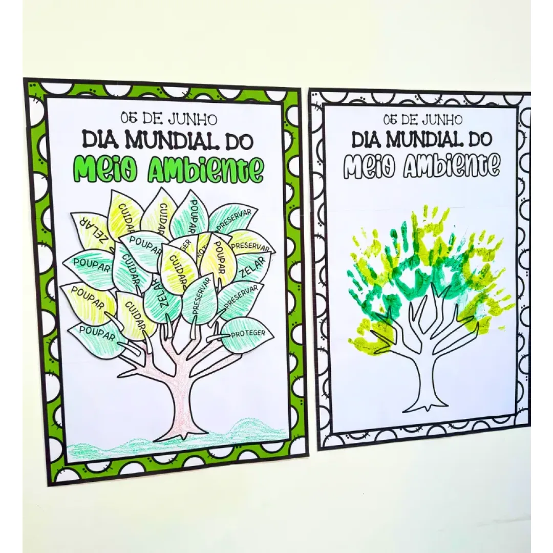 Cartaz Colaborativo Árvore - Meio Ambiente