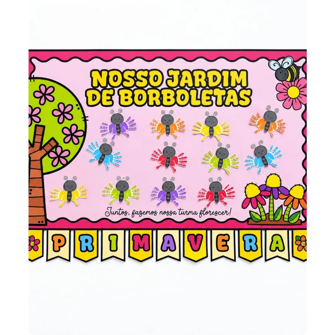 Cartaz Colaborativo Primavera para Educação Infantil PDF