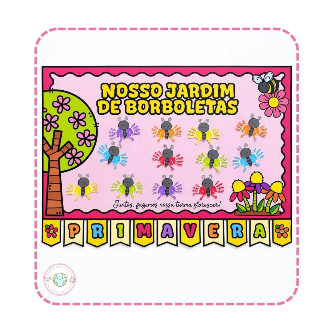 Cartaz Colaborativo Primavera para Imprimir