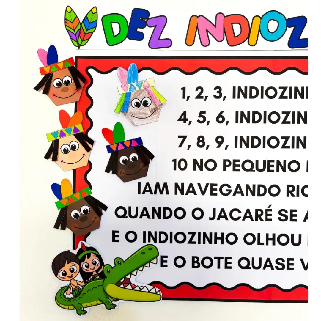 Cartaz Coletivo Dez Indiozinhos