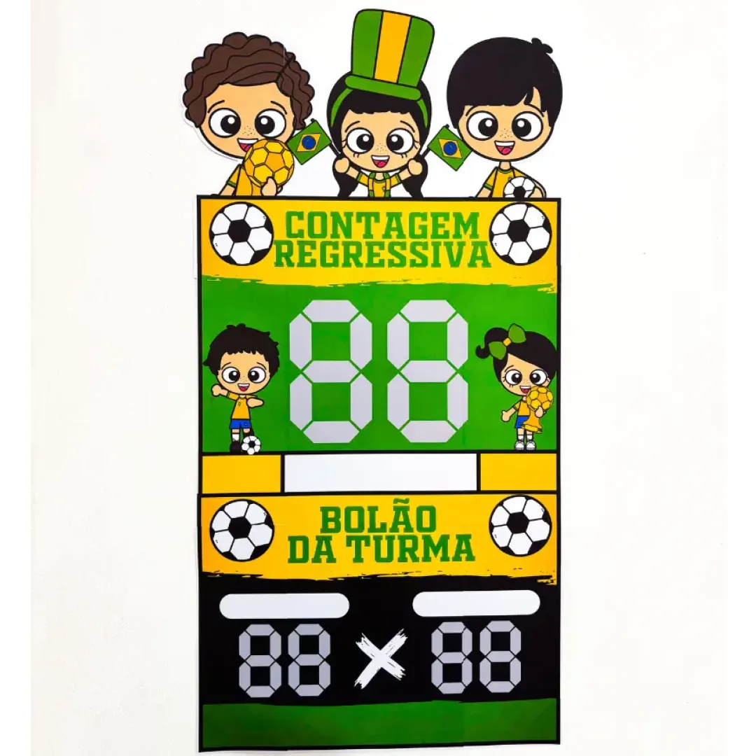 Cartaz Contar e Torcer (Copa do Mundo)